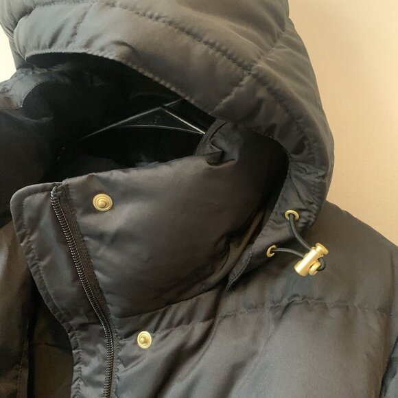 Lands' End Women’s Long Black Down Puffer Coat Jacket Small 6-8 - Picture 5 of 11